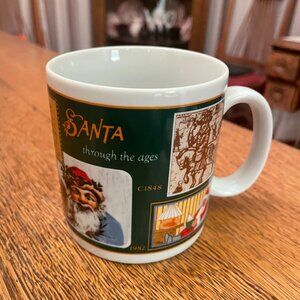 Vintage Santa Through The Ages Christmas Themed Coffee Cup Mug